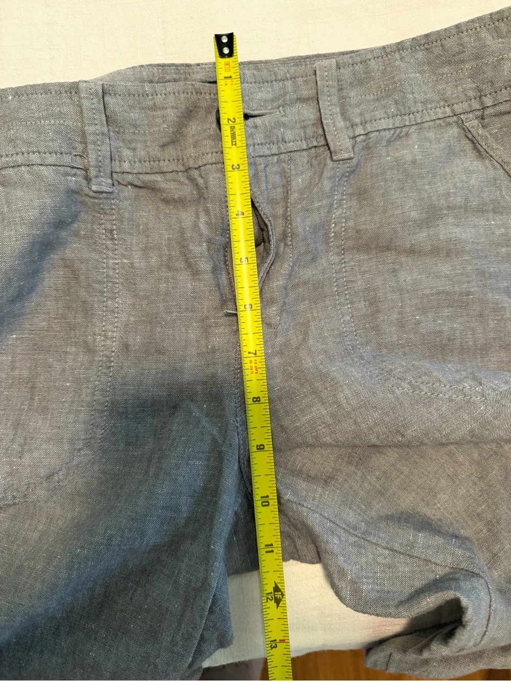 Banana Republic Gray Linen-Blend Chinos - Relaxed Straight Fit Sz 6
